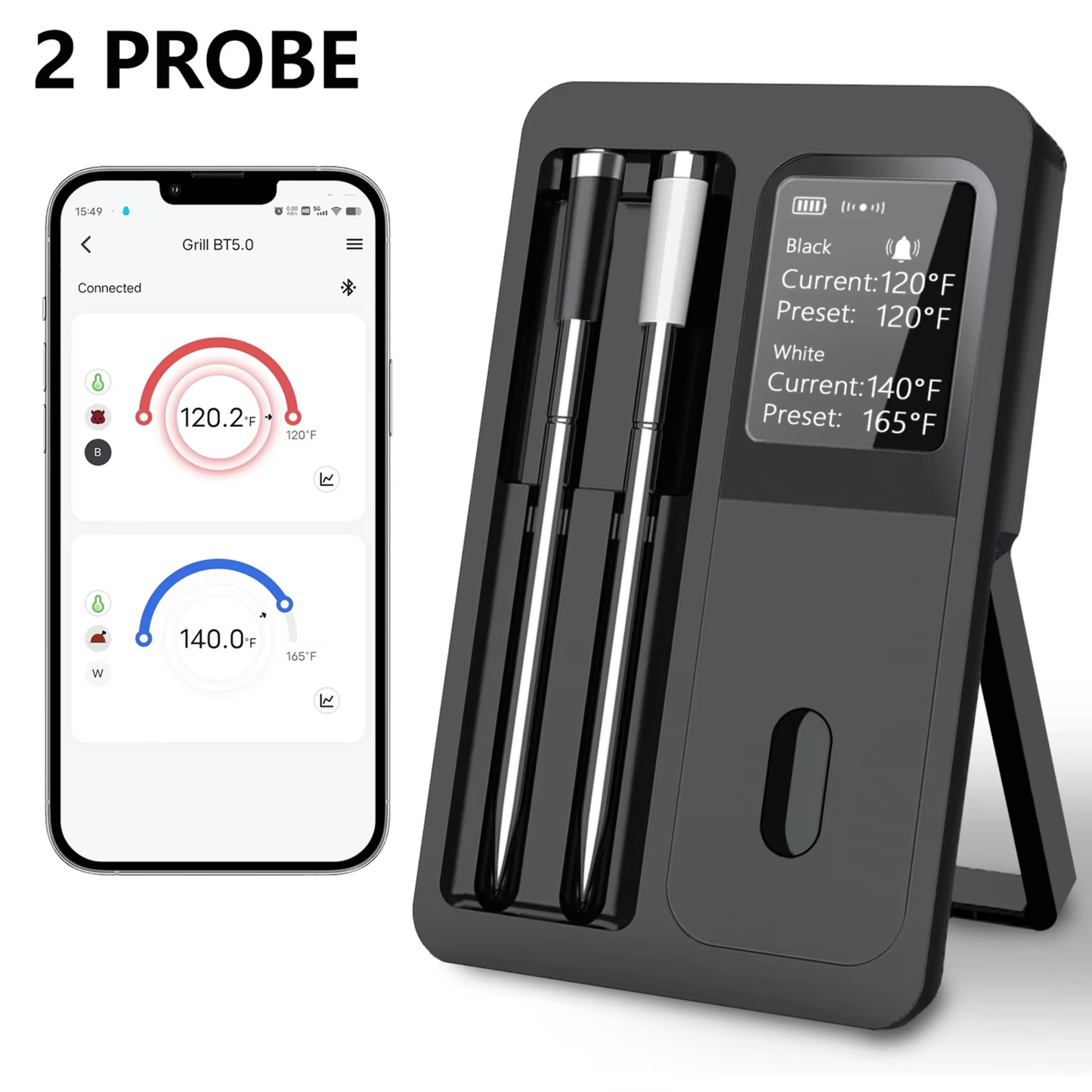 Cheftheron Pro Wireless Bluetooth Meat Thermometer with App Control