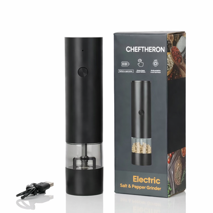 Cheftheron GrindPro™ Electric Salt & Pepper Mill Set